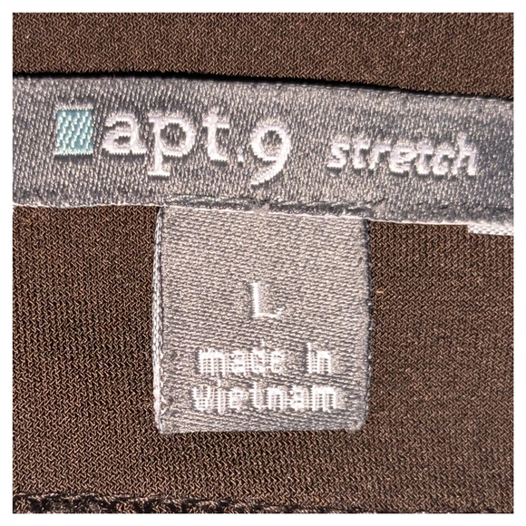 Apt 9 teal& brown Vneck top - Picture 2 of 3